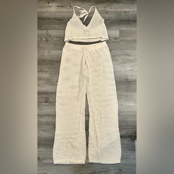 Nasty Gal Other - Nasty Gal Size L Crochet Coverup Set